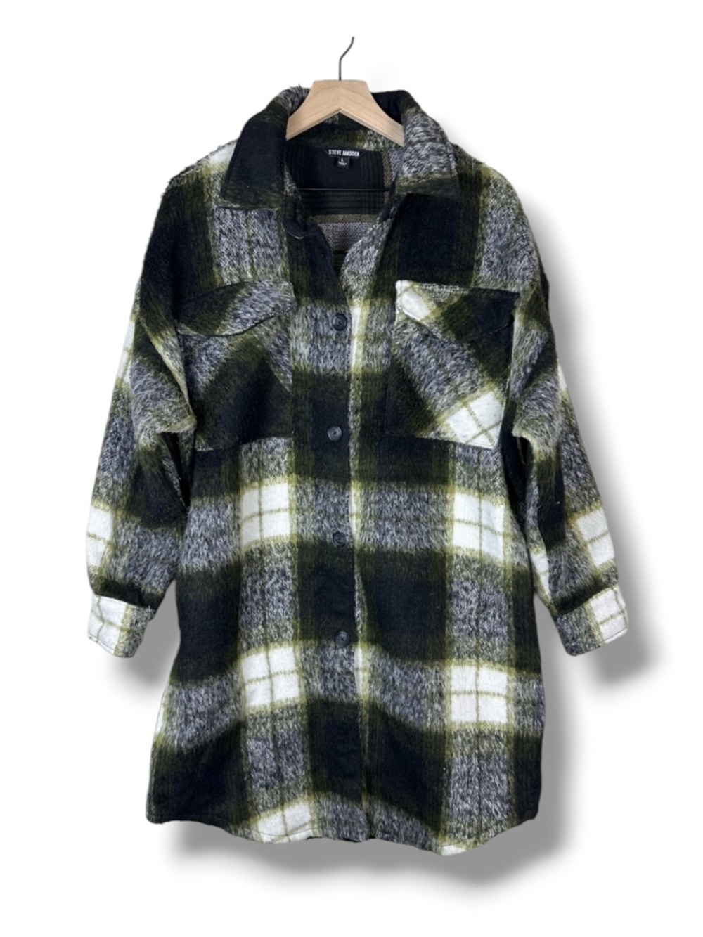 Steve Madden Womens’ Long Shirt Jacket Shacket